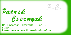 patrik csernyak business card